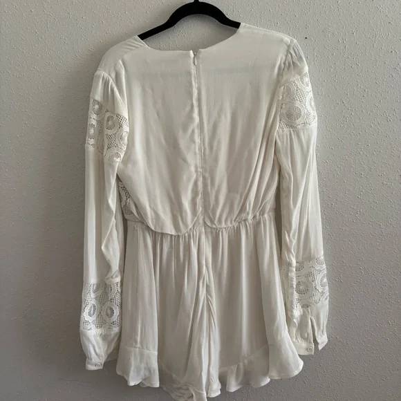 Lovers + Friends Jesse Crochet White Romper - Picture 8 of 11